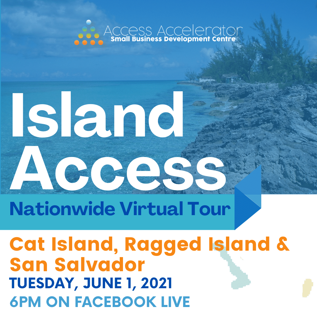 Island Access: Cat Island, Ragged Island & San Salvador promotional graphic flier