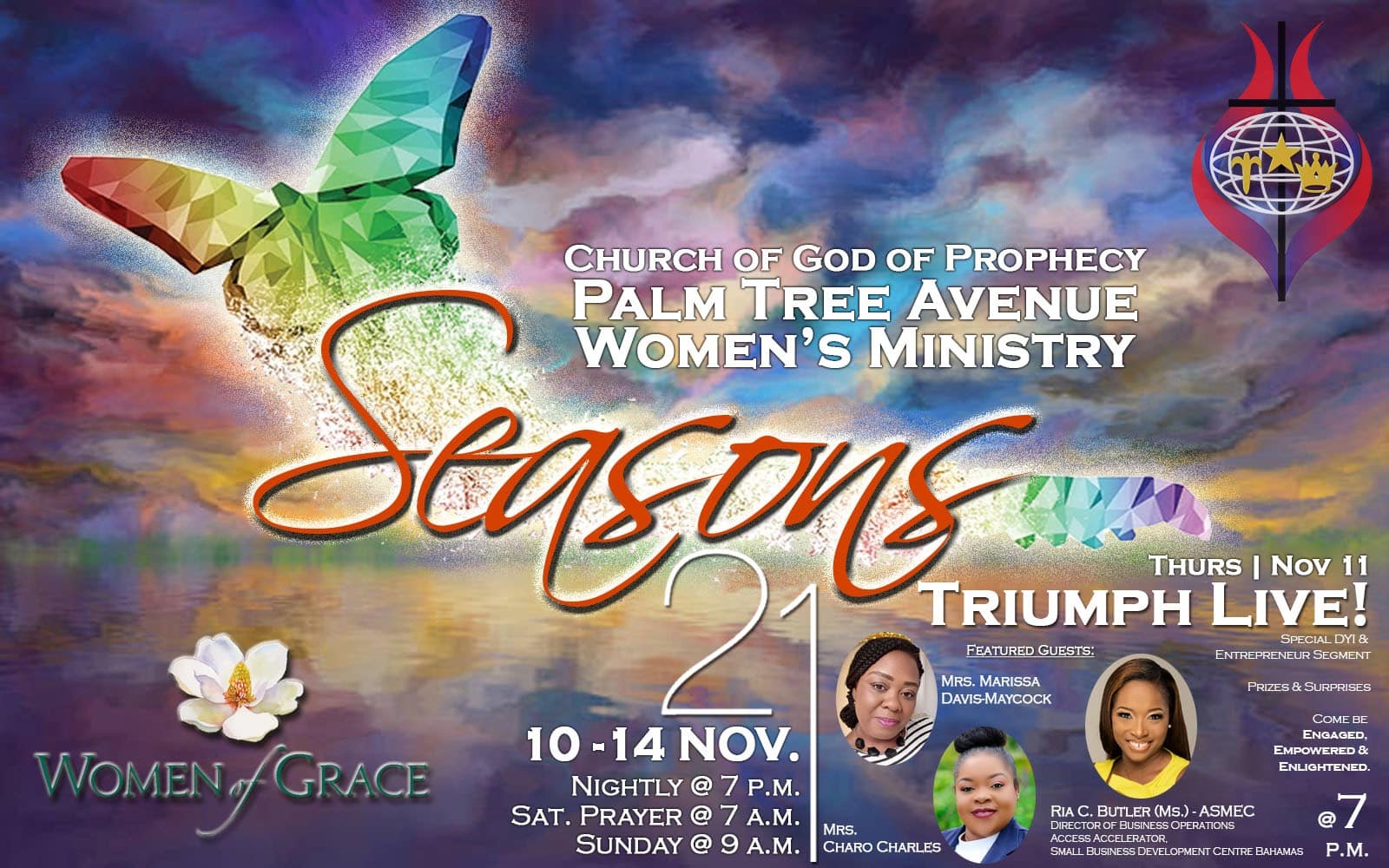 Church of God of Prophecy Annual Women's Conference promotional graphic flier