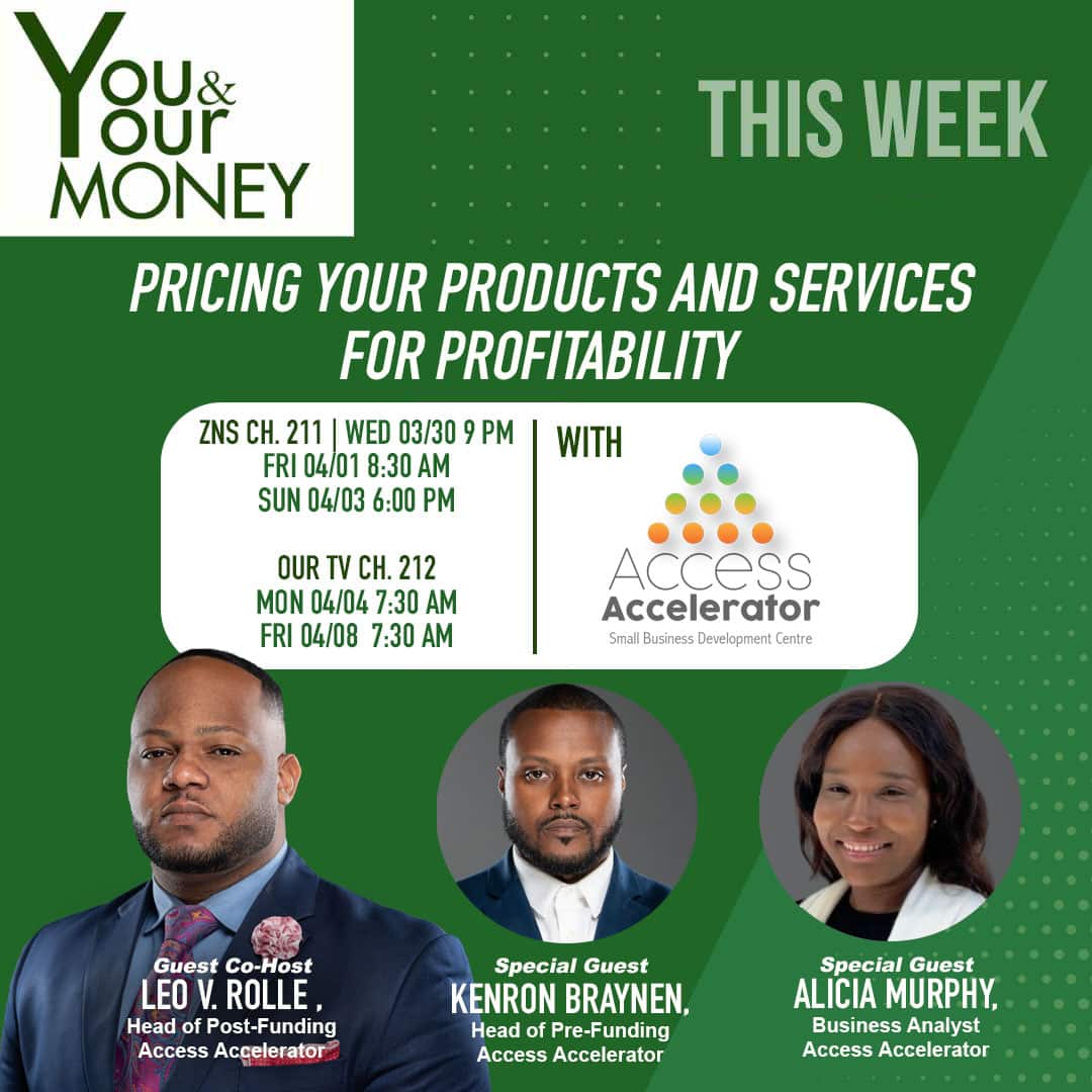 You & Your Money: Pricing for Profitability promotional graphic flier