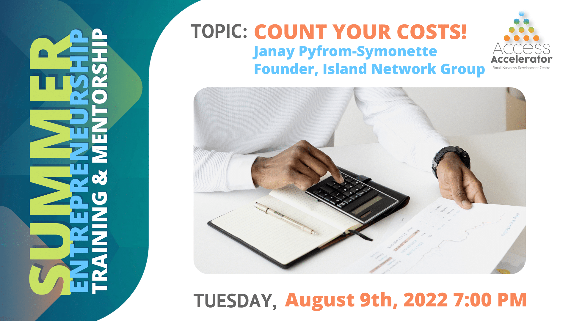 S.E.T. Session 4: Count Your Costs! graphic flier