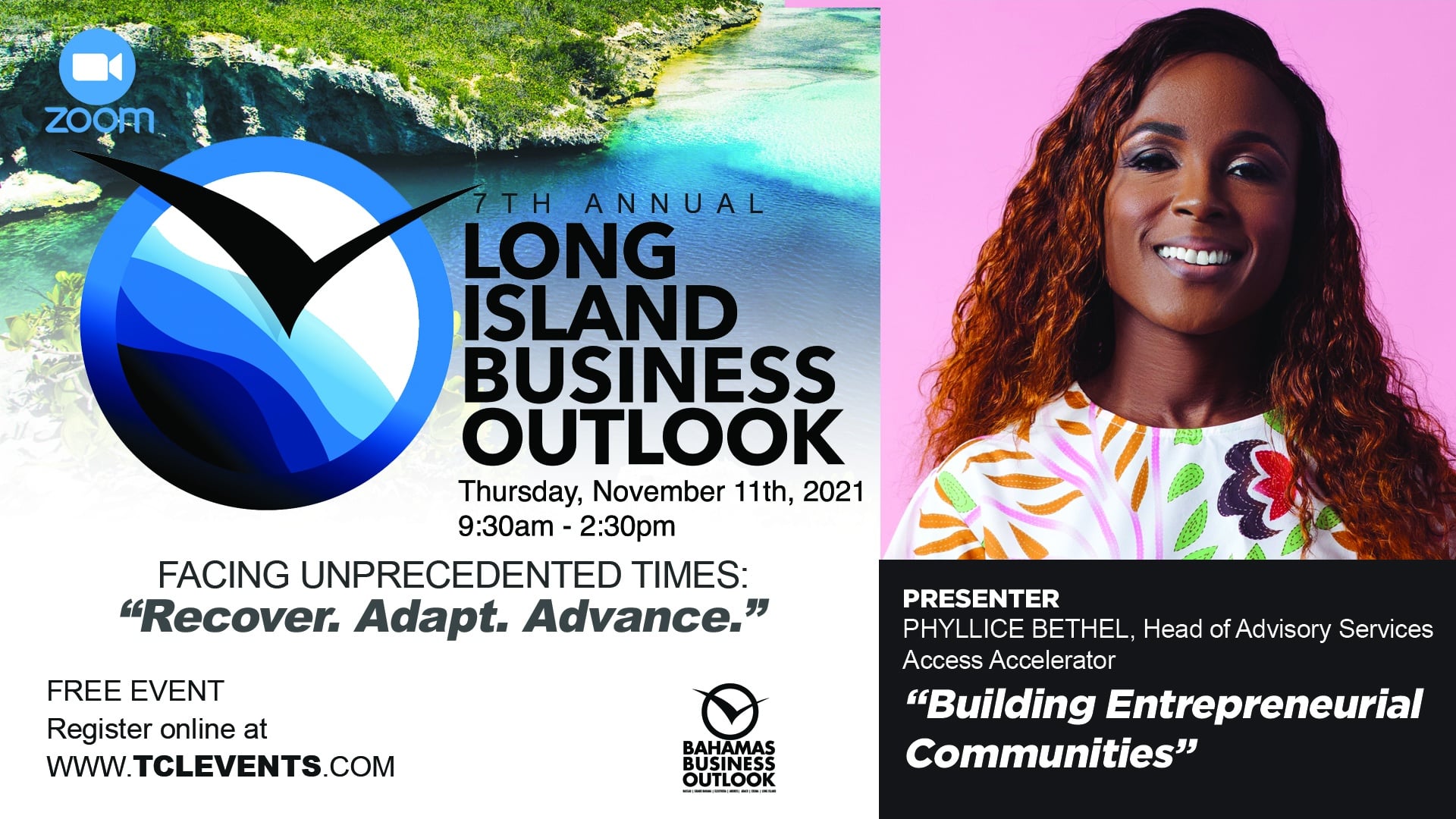 Long Island Business Outlook promotional graphic flier