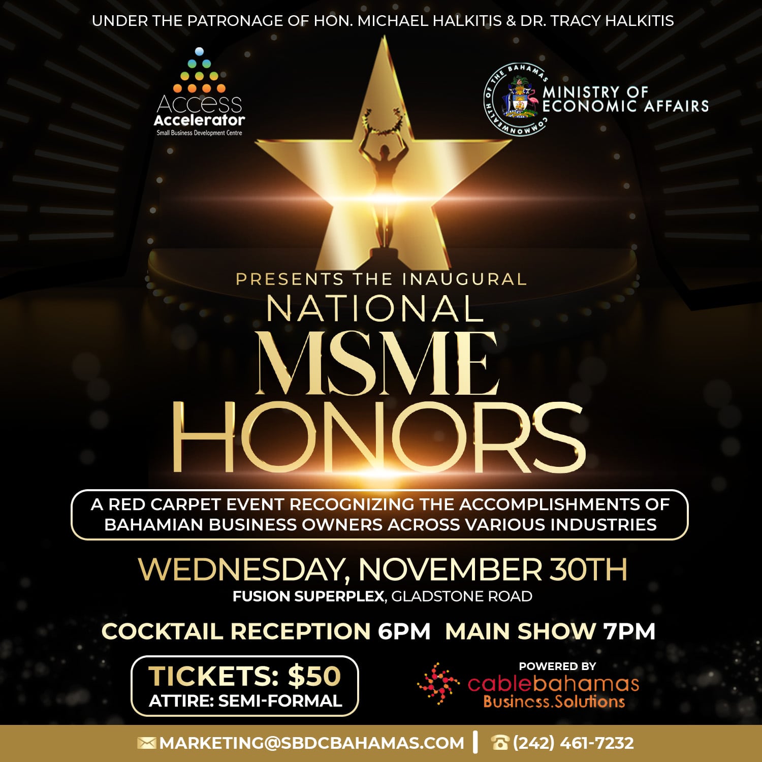 MSME Honors event graphic flier
