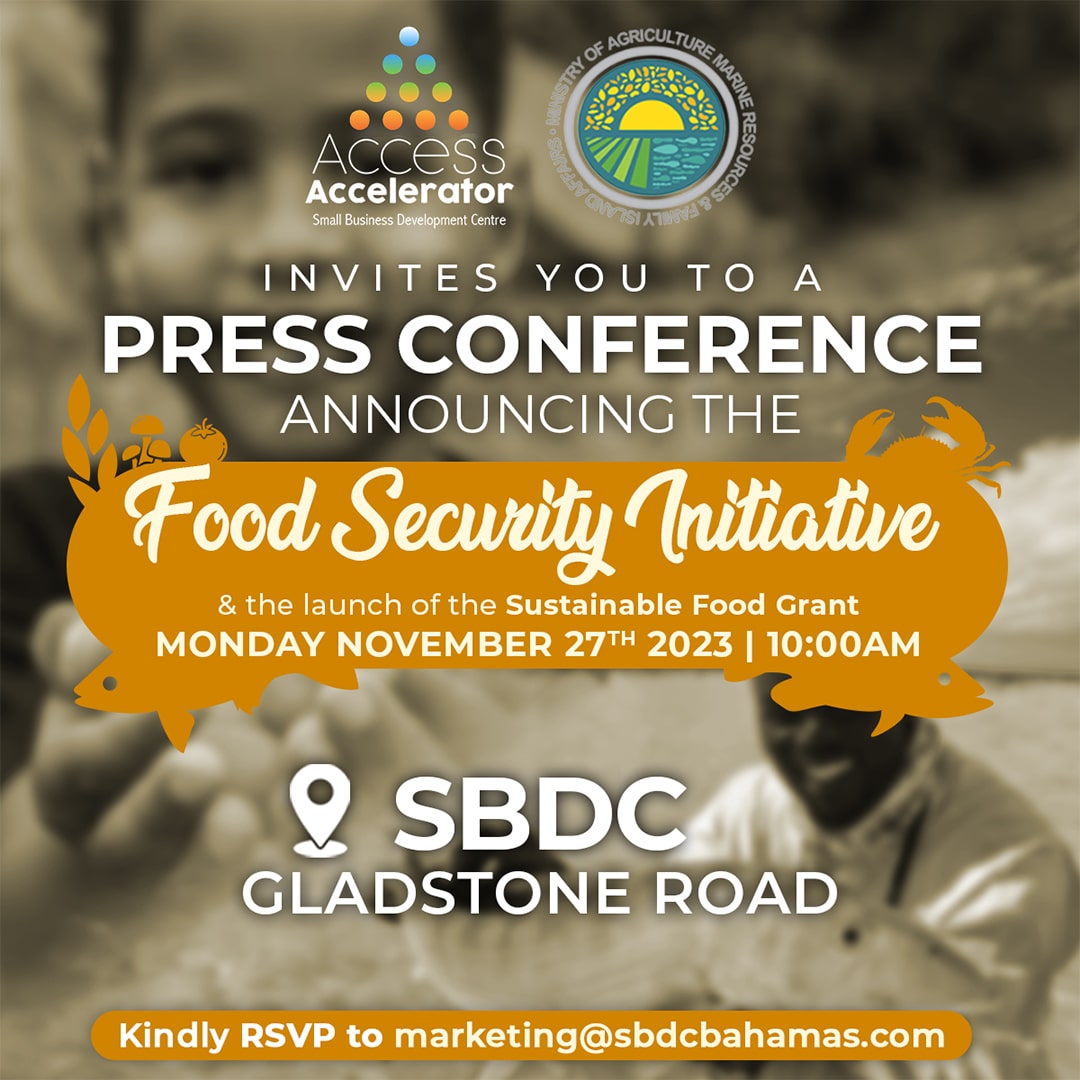 press conference Sustainable food initiative graphic flier